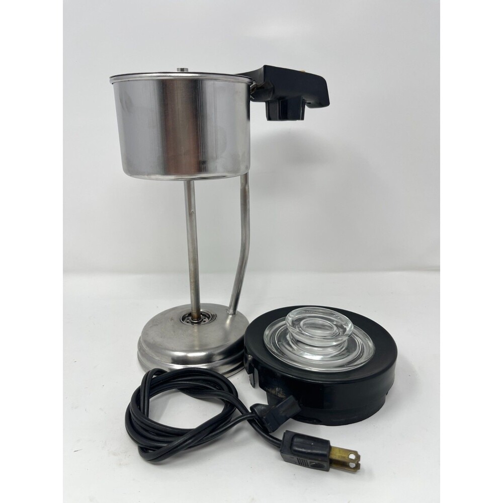 Corning Ware 10 Cup Percolator Coffee Pot Heating Element Cord Cap Basket